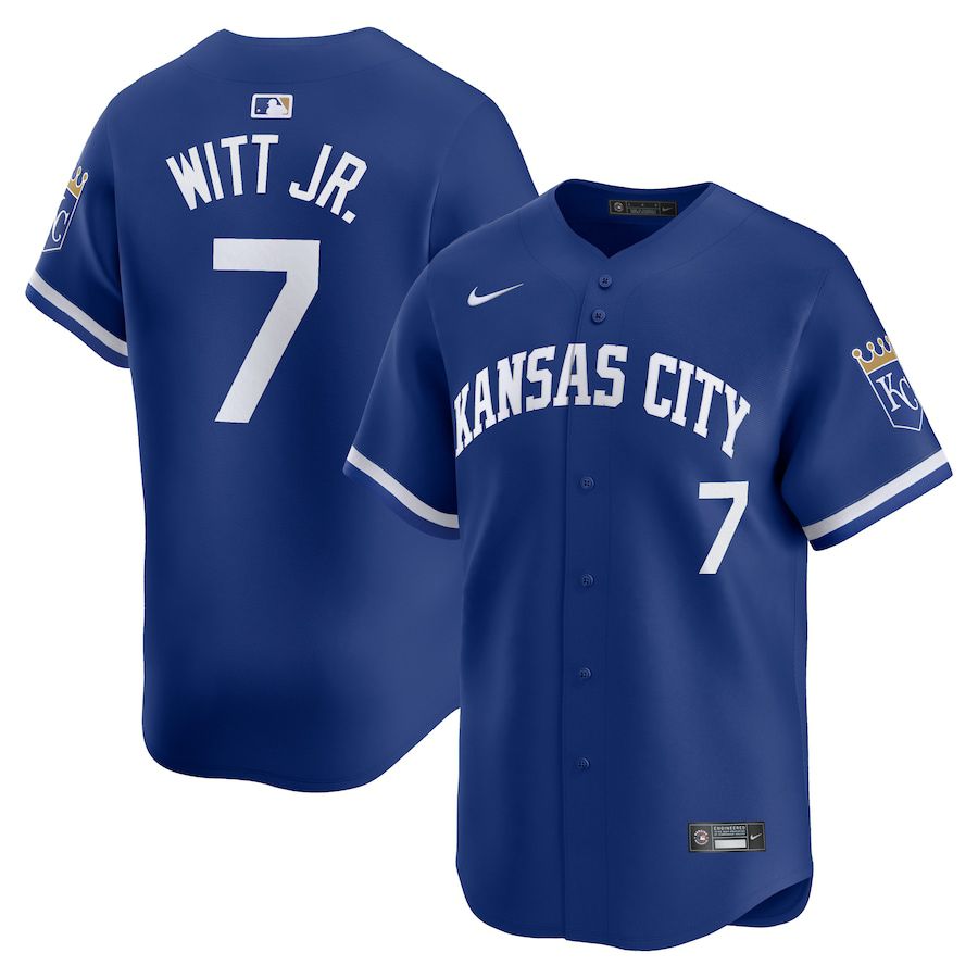 Men Kansas City Royals #7 Bobby Witt Jr. Nike Royal Alternate Limited Player MLB Jersey